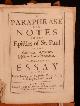  John Locke, A Paraphrase and Notes on the Epistles of St. Paul to the Galatians, I & II Corinthians, Romans, Ephesians. To Which Is Prefix&Apos;D, an Essay for the Understanding of St. Paul&Apos;S Epistles, by Consulting St. Paul Himself
