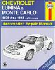 9781563922923 Jeff Kibler , Jay Storer 177595, John Harold Haynes 216204, Chevrolet Lumina & Monte Carlo Automotive Repair Manual