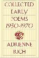 9780393034189 Adrienne Cecile Rich 216488, Collected early poems, 1950-1970