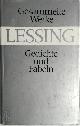  Gotthold Ephraim Lessing 212487, Gesammelte Werke I: Gedichte und Fabeln