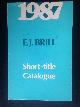  , Short-title Catalogue 1987, E.J.Brill
