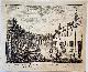  [Print/prent: Topographical views of Koopman house near Amsterdam], Original etching/Antique print/originele ets: Gezicht van 't Huis naer de Voor poort en Malie baan/Vue de la Maison vers l' Avant porte & le Mail.