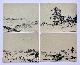  Boogman, G., [15 Modern pen drawing(s), 1955] 15 pentekeningen van G. Boogman uit Arnhem van gezichten langs de grote rivieren, 1950-55, elk ca. 12x18 cm.