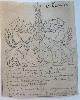  [Van Rossem family crest], Wapenkaart/Coat of Arms: Original preparatory drawing of van Rossem Coat of Arms/Family Crest, 1 p.