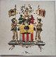  [Salis family crest], [Heraldic coat of arms] Coloured coat of arms of the De Salis family, family crest, 1 p.