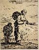  Gerrit Lucas van Schagen (1642-1690), after Adriaen Brouwer (1605-1638), Antique print I Standing female beggar (staande bedelaarster), ca. 1680, 1 p.