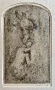  Poppe Damave (1921-1988), Antique Etching (Dry Point) - Return of Prodigal Son: Two Men with Turbans - P. Damave, made between 1936-1988, 1 p.