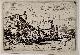  Jacobus van Gorkom Jr. (1827-1880), Antique print, etching | A street in Scheveningen, The Hague, published ca. 1850, 1 p.