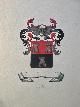  [Van Dam getekende wapenkaart]., Drawing Wapenkaart/Coat of Arms: Handcolored coat of arms Van Dam with three castles, 1 p.