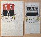  [Van Dam getekende wapenkaarten]., Drawing Wapenkaart/Coat of Arms: Two handcolored coat of arms Van Dam with three birds/ducks and with three castles, 2 pp.