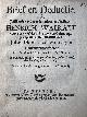  [Haagse juffer-roof], Rare pamphlet 1664  | Brief en deductie, tot justificatie van de conduite dewelke ... Henrich Walraet grave van Waldeck (...) Johan Diderich van Mortaigne, Utrecht Symon Dircksz vander Vloet 1664, 23 pp.