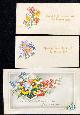  [Wenskaarten ephemere], Ephemere early 20th century | 3 wish decorative wishcards, 3 wenskaarten vroeg 20e eeuw.