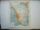  antique map (kaart)., Physikalische Karte von Nord-Amerika. (Map of North America).