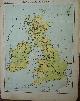  antique map. kaart., Groot Brittannie en Ierland. (Great Britain and Ireland).