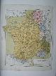  antique map. kaart., Frankrijk 1328-1610. France.