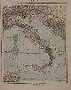  antique map (kaart)., Italie (Italia).
