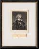  Calhoun, John C. (1782-1850); Engraved by H.B. Hall after a daguerreotype by Brady, Engraved Portrait and Signature, of John C. Calhoun, Framed in 1924 by Goodpeed's Book Shop, Boston