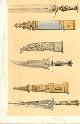  Stevens, A. (artist) and M. Digby Wyatt (author), Daggers & Sheaths Designed by A. Stevens for Westenholz of Sheffield from the Industrial Arts of the Nineteenth Century (1851-1853) by Sir Matthew Digby Wyatt (1820-1877). First Edition