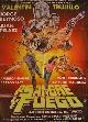  Dirección: Gilberto de Anda. Con Fidel Abrego, German Aparicio, Ricardo Chavez, A Sangre Y Fuego. Movie Poster. (Cartel de la Película)