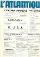  French Line; Compagnie Generale Transatlantique, L'Atlantique. Saturday September 26th, 1970. List of Activities for Passengers Aboard the Ss France