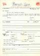  French Line; Compagnie Generale Transatlantique, Blank Passenger Registration & Information Form