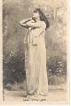  Abbey Theatre, Black and White Postcard of Sarah Bernhardt (1844 - 1923), in the Title Role of Izey at the Abbey Theatre, Dublin, Ireland