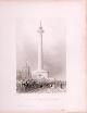  William Henry Bartlett (Artist); D. Thompson (Engraver), Washington's Monument, Baltimore. (B&W Engraving)