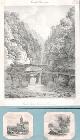  Bourgeois, C. (Drawn); Francois Delpech(Lithographer), Vue de la LEntree Du Desert a Tourvoirie, from Grande Chartreuse. With Two Small Lithographs of the Environs de Zurich and Lausanne