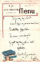  Hotel Du Mont Cornadore, Dinner Menu Card for the Hotel Du Mont Cornadore with Heudebert Biscuit Advertisement