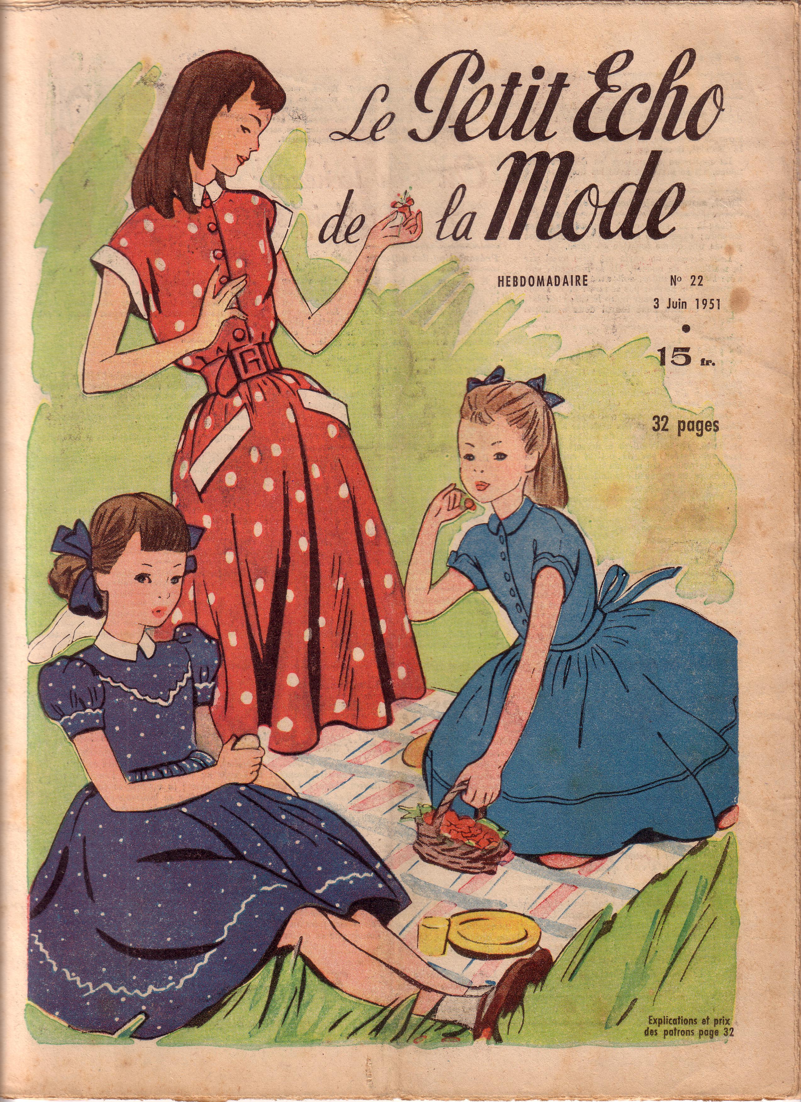 MAY, J, PUBLISHER-EDITOR, - Le Petit Echo de la Mode. Hebdomadaire. No. 22 3 Juin 1951.