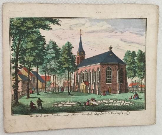 RADEMAKER, ABRAHAM & PETRUS SCHENK - - De Kerk tot Slooten met haar Cierlijk beplant Kerkhof