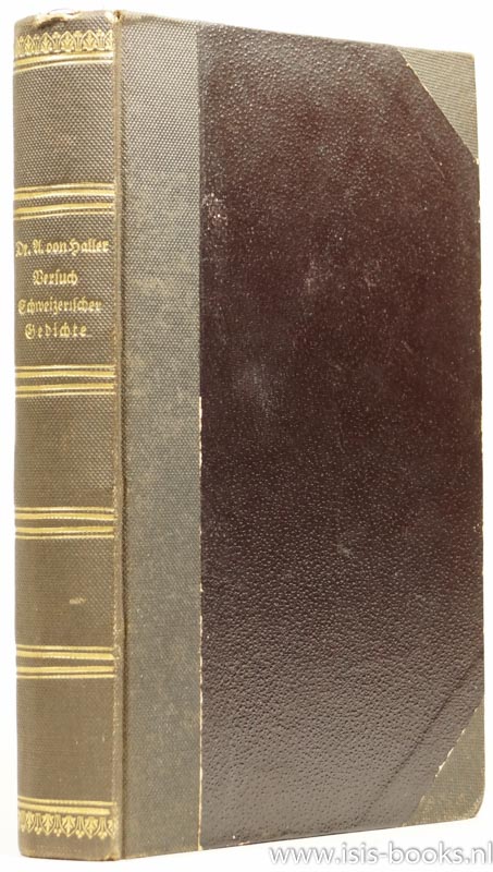 HALLER, A. VON - Versuch schweizerischer Gedichte. Neunte, rechtmssige, vermehrte und vernderte Auflage.