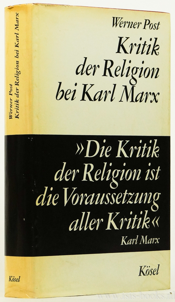 MARX, K., POST, W. - Kritik der Religion bei Karl Marx.