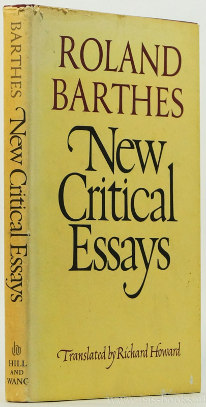 BARTHES, R. - New critical essays