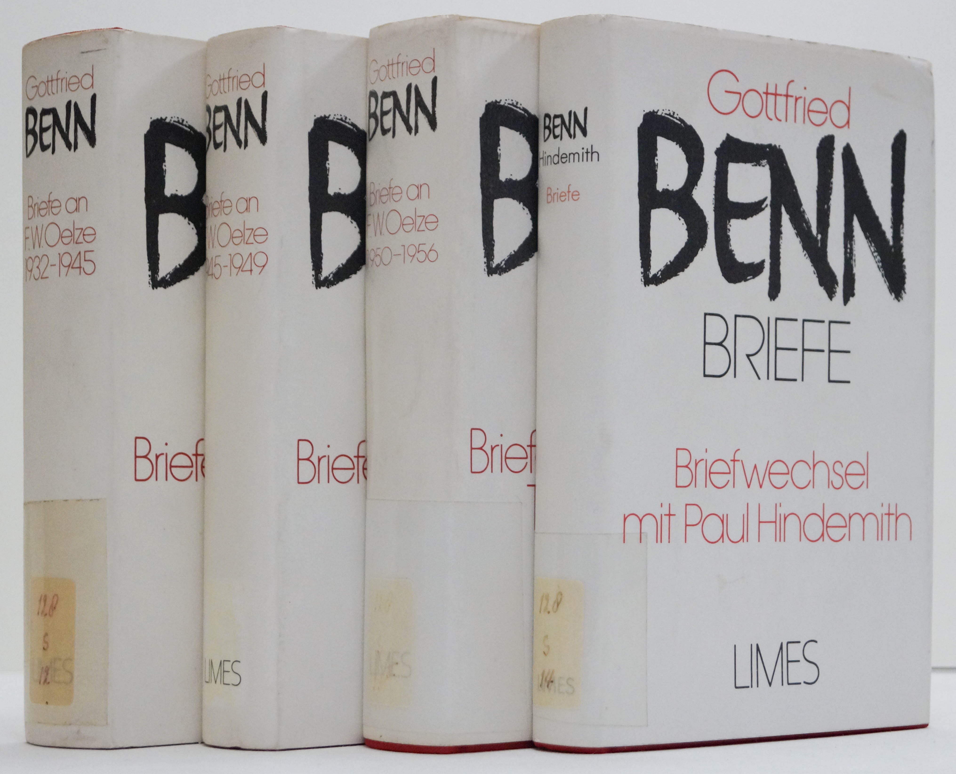 BENN, G. - Briefe. Herausgegeben von Harald Steinhagen und Jrgen Schrder. 3 parts in 4 volumes.