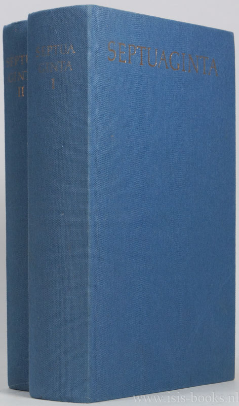 RAHLFS, A., (ED.) - Septuaginta. Id est vetus testamentum Graece iuxta LXX interpretes. 2 volumes.