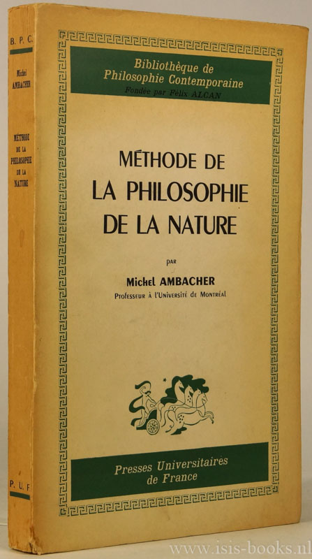 AMBACHER, M. - Mthode de la philosophie de la nature.