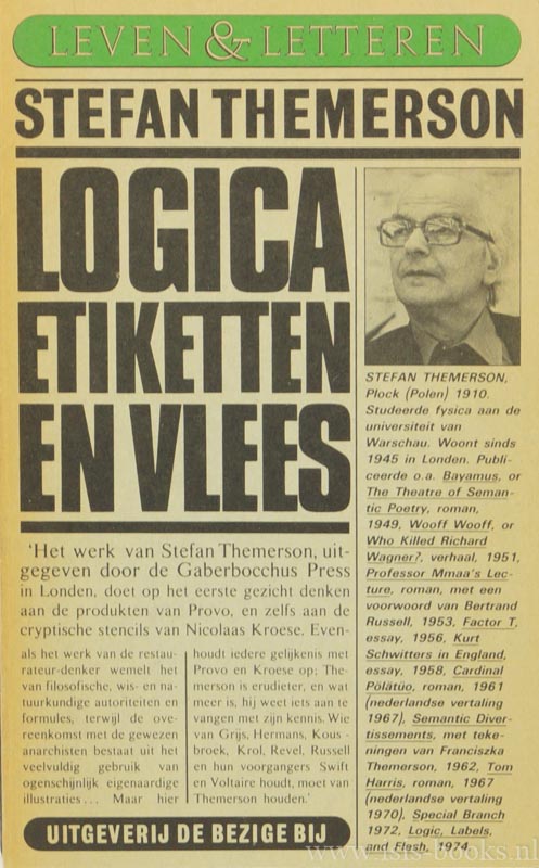 THEMERSON, S. - Logica, etiketten en vlees