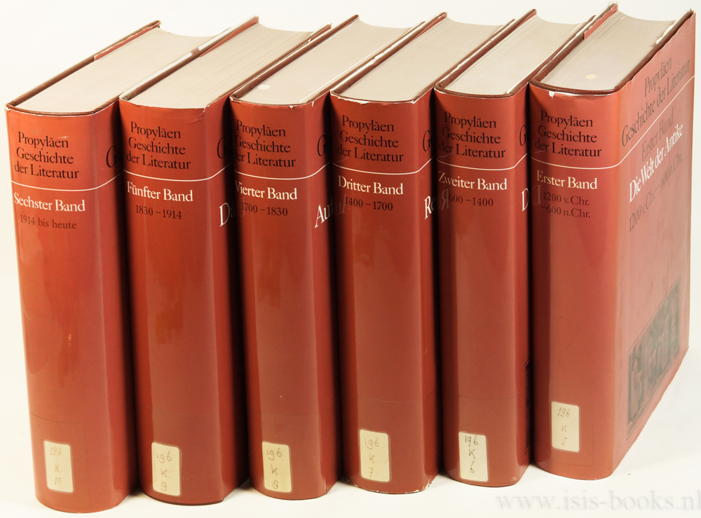 WISCHER, E. , (RED.) - Propyläen Geschichte der Literatur. Literatur und Gesellschaft der westlichen Welt. Complete in 6 volumes.