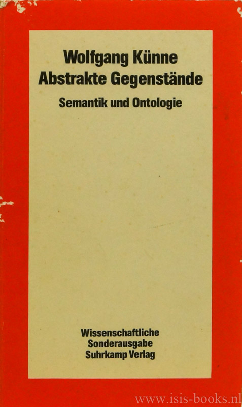 KNNE, W. - Abstrakte Gegenstnde. Semantik und Ontologie.