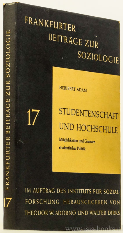 ADAM, H. - Studentschaft und Hochschule. Mglichkeiten und Grenzen studentischer Politik.