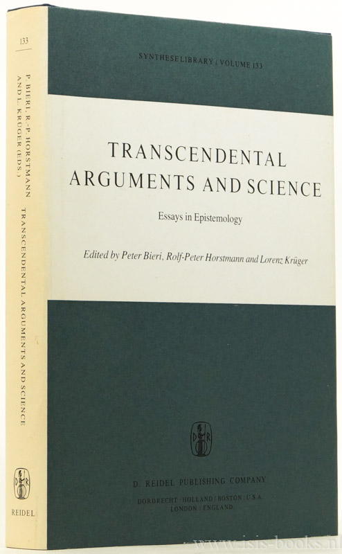 BIERI, P., HORSTMANN, R.P., KRGER, L., (EDS.) - Transcendental argumnts and science. Essays in epistemology.