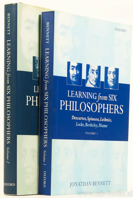 BENNETT, J. - Learning from six philosophers. Descartes, Spinoza, Leibniz, Locke, Berkeley, Hume.Complete in 2 volumes.