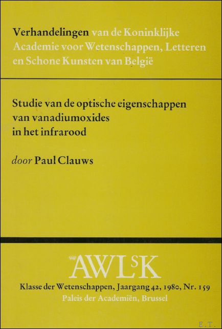 P. CLAUWS. - Studie van de optische eigenschappen van vanadiumoxides in het infrarood.
