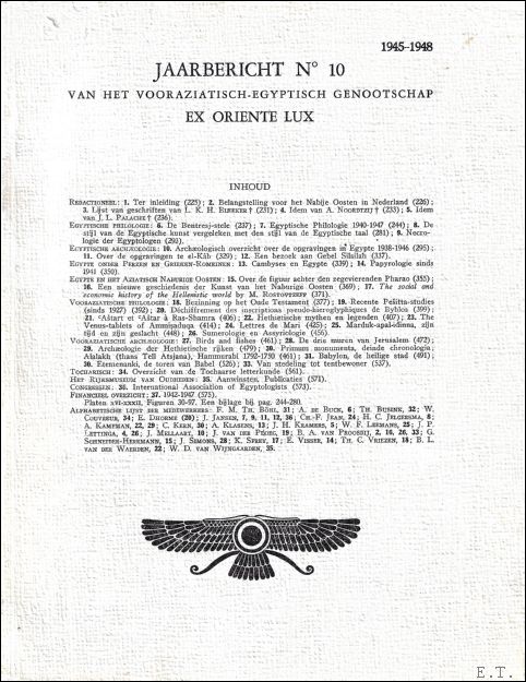 N/A. - JAARBERICHT N? 10 VAN HET VOOR AZIATISCH-EGYPTISCH GENOOTSCHAP.