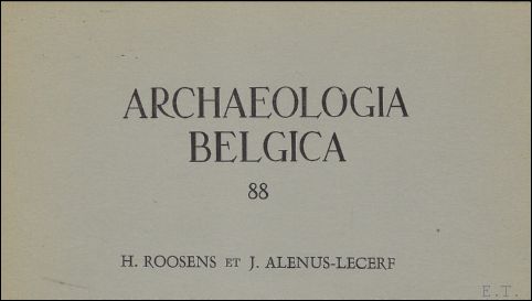 N/A; - ARCHAEOLOGIA BELGICA, 213 Conspectus MCMLXXVIII, l'industrie acheuleenne de la nappe alluviale de mesvin