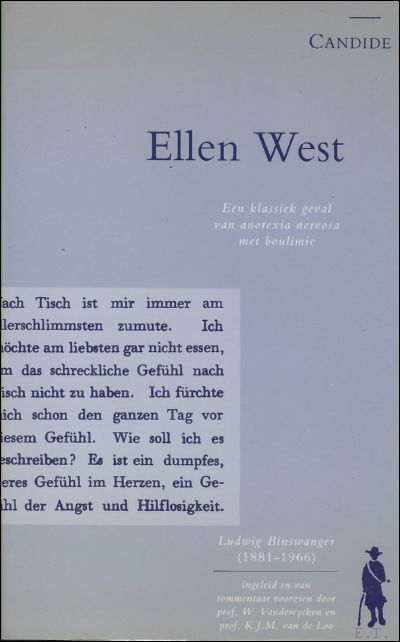 BINSWANGER, Ludwig; VERT. VLAANDEREN HANS - ELLEN WEST,