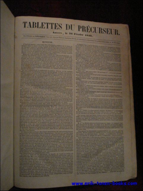 n/a - Tablettes du precurseur d'Anvers. 1842. Uitgave Anvers Opmerking Met: : (1846-1887/1888)