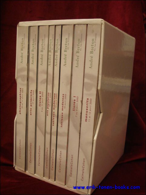 Calmels Cohen. - Andre Breton 42 Rue Fontaine 8 volumes complet. Auction catalogue of Andre Breton