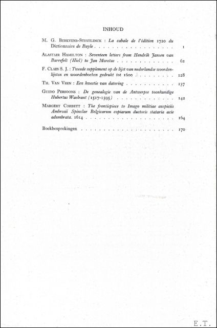 Articles and contributions from The Golden Passer - DE GULDEN PASSER, 57e jaargang, 1979 , bulletin van de vereeniging der Antwerpse Bibliophielen The Golden Compasses.